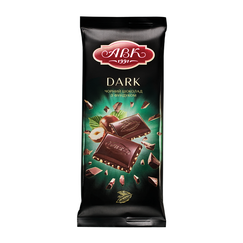 АВК - Продукція - ABK Шоколад Екстрачорний 80%, 90г